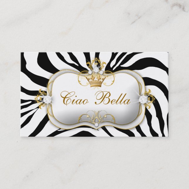 Tarjeta De Visita Cebra de 311 Ciao Bella (Anverso)