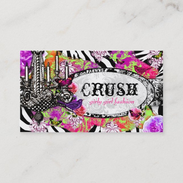 Tarjeta De Visita Cebra de la selva del encanto del agolpamiento de (Anverso)