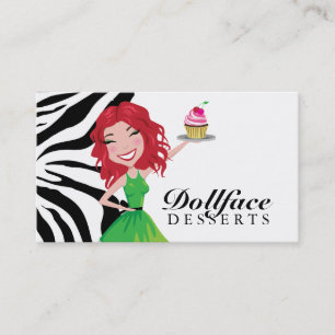 Tarjeta De Visita Cebra de Rubie de 311 postres de Dollface