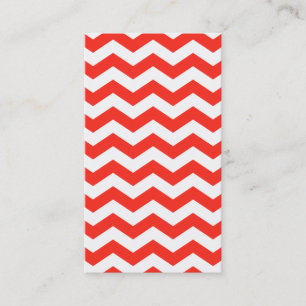 Tarjeta De Visita Cebra en Zig Zag Rojo y Blanco