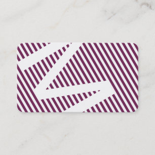 Tarjeta De Visita ceguera diagonal vino púrpura