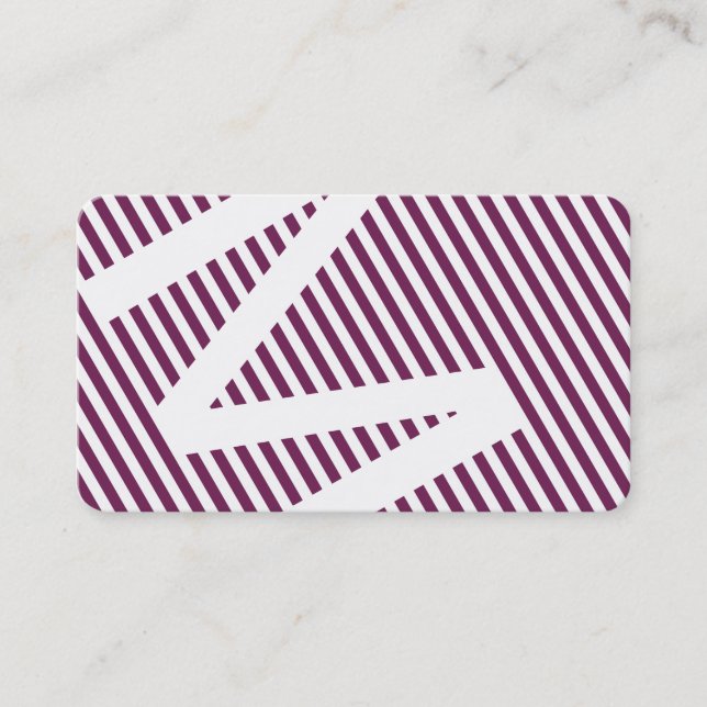 Tarjeta De Visita ceguera diagonal vino púrpura (Anverso)