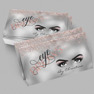 Tarjeta De Visita Cejas a mano Rose Gold Hilo Depilación con cera