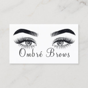 Tarjeta De Visita Cejas y pestañas Ombre