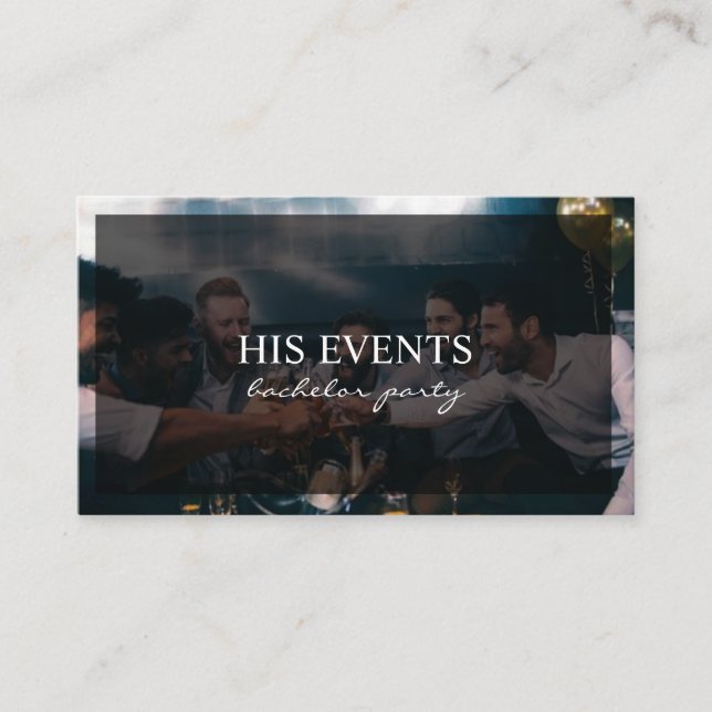 Tarjeta De Visita Celebración de Despedida de Soltero y Despedida de (Anverso)