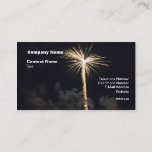 Tarjeta De Visita Celebración de fuegos artificiales en la noche