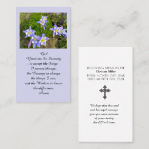 Tarjeta De Visita Celebración de la Vida Azul, Violeta, Amarillo, Or