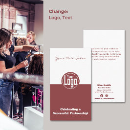 Tarjeta De Visita Celebración de una asociación Hair Stylist Gracias