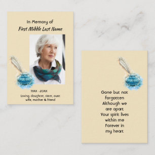 Tarjeta De Visita Celebración del Servicio de la Pluma de Vida 