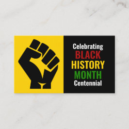 Tarjeta De Visita Celebrating Black History Month Centennial