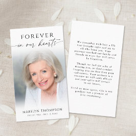 Tarjeta De Visita Celebration of Life Photo Funeral Prayer Card
