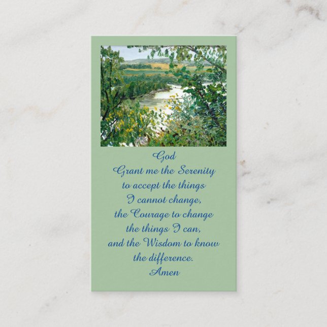 Tarjeta De Visita Celebration of Life Scenic Overlook Memorial Card (Anverso)