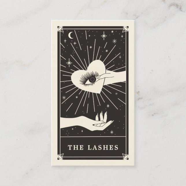 Tarjeta De Visita Celestial Eye Tarot Lash Black Business card (Anverso)