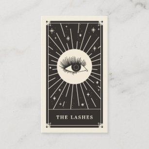 Tarjeta De Visita Celestial Eye Tarot Lashes Black Business card