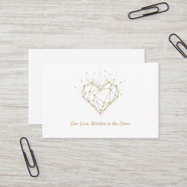 Tarjeta De Visita Celestial Heart Constellation Greeting Card - love (Anverso/Reverso In Situ)