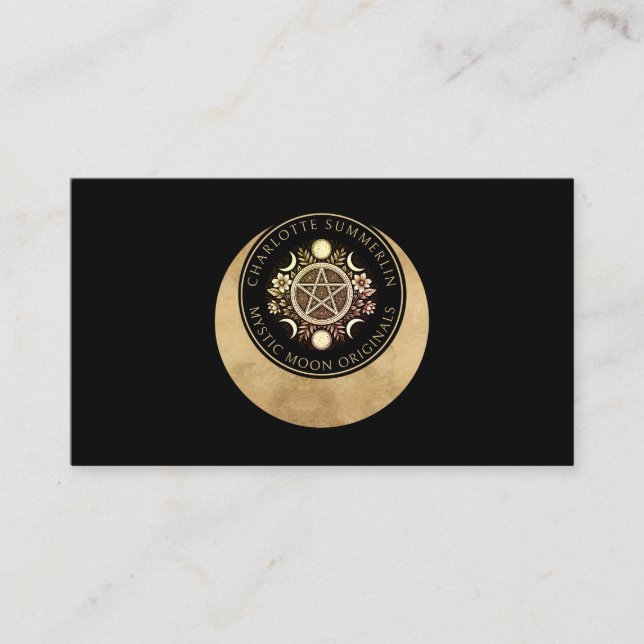 Tarjeta de visita Celestial Moon Phases (Anverso)