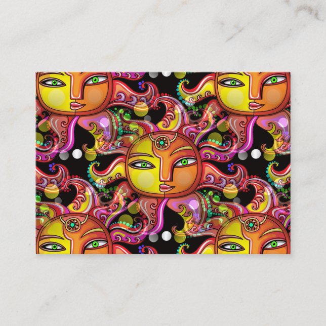 Tarjeta de visita Celestial Sunface (Anverso)