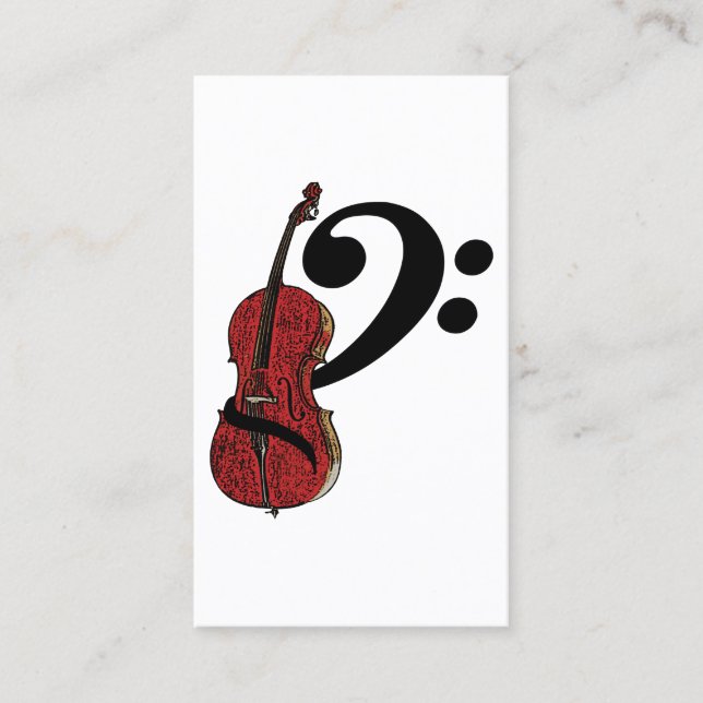 Tarjeta De Visita Cello Clef (Anverso)