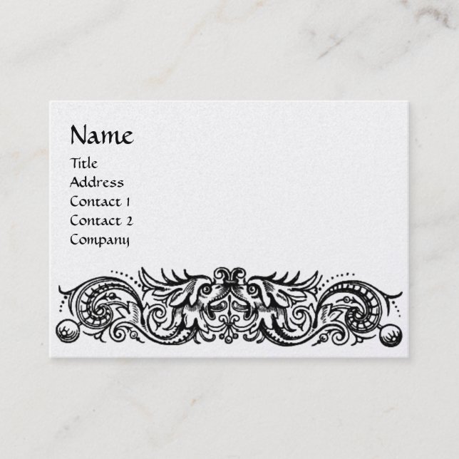 TARJETA DE VISITA CELTIC DRAGONS MONOGRAM (Anverso)