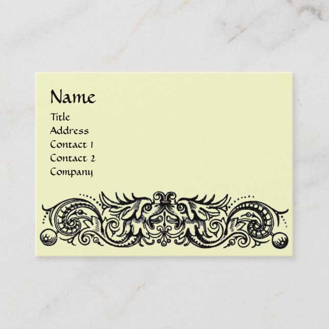 TARJETA DE VISITA CELTIC DRAGONS MONOGRAM (Anverso)