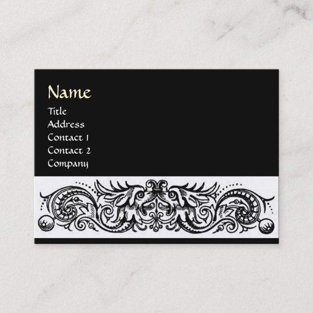 Tarjeta De Visita CELTIC DRAGONS MONOGRAM, rojo (Anverso)