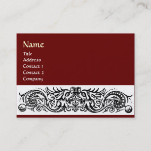 Tarjeta De Visita CELTIC DRAGONS MONOGRAM, rojo