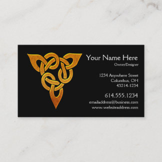Tarjeta de visita Celtic Golden D3 Irish Celtic