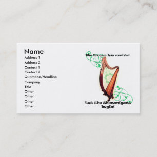 Tarjeta de visita céltica de la arpa