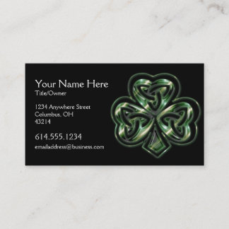 Tarjeta de visita céltica del irlandés del diseño