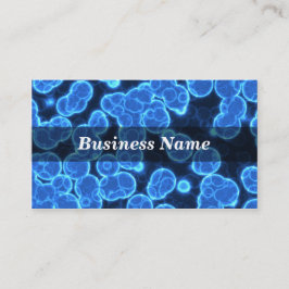 Tarjeta De Visita Células azules en fondo negro
