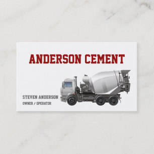 Tarjeta De Visita Cement Truck