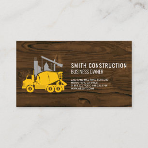 Tarjeta De Visita Cement Truck   Desarrollo de propiedades   Estruct