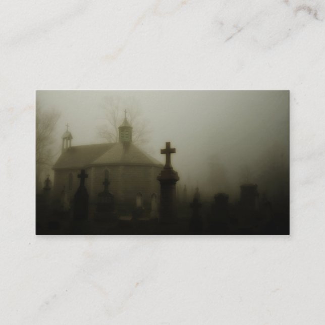 Tarjeta De Visita Cementerio gótico (Anverso)
