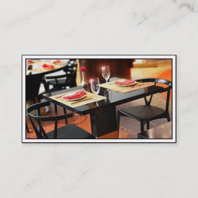 Tarjeta De Visita Cena romántica para dos (Anverso)