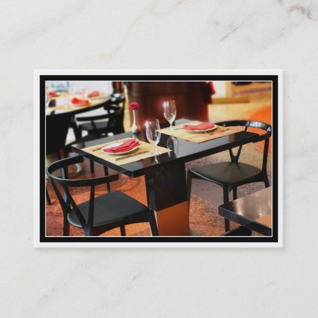 Tarjeta De Visita Cena romántica para dos (Anverso)