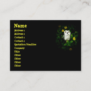 Tarjeta De Visita Centelleo del centelleo poco búho Namecard de las