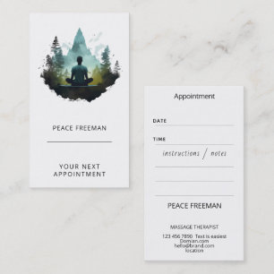 Tarjeta De Visita Center Within Meditación en el Bosque