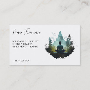 Tarjeta De Visita Center Within   Meditación en el Bosque