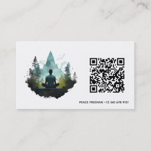 Tarjeta De Visita Center Within Meditación en el Bosque