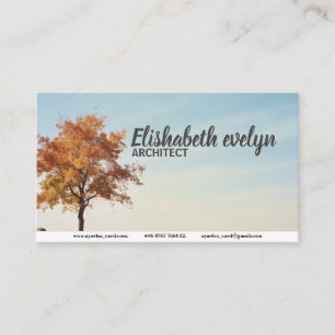 Tarjeta De Visita Centinela de Otoño Solitario