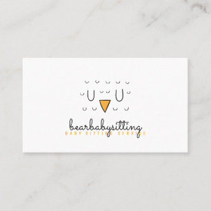 Tarjeta De Visita Centro de Bebé Animal Owl Cute Bird Face