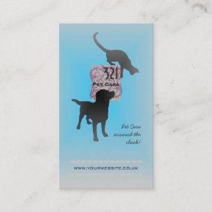 Tarjeta De Visita Centro de cuidado/Mascota de mascotas (versión azu