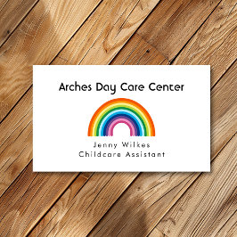 Tarjeta De Visita Centro de cuidados diurnos del arcoiris minimalist
