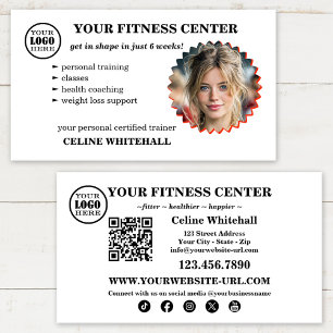 Tarjeta De Visita Centro de Fitness Entrenador Personal Profesional