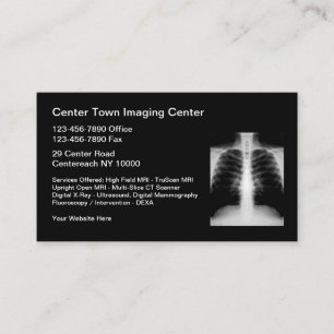 Tarjeta De Visita Centro de imágenes de radiología médica