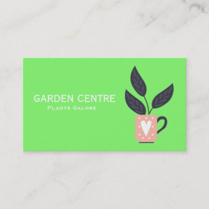 Tarjeta De Visita Centro de jardines plantas modernas pastel