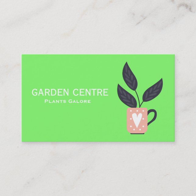 Tarjeta De Visita Centro de jardines plantas modernas pastel (Anverso)