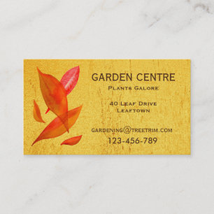 Tarjeta De Visita Centro de jardines Plantas y árboles