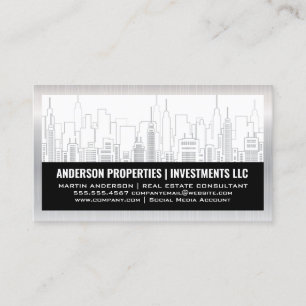 Tarjeta De Visita Centro de la ciudad   Propiedad inmobiliario