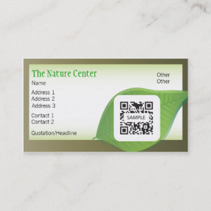 Tarjeta De Visita Centro de la naturaleza de la plantilla de la